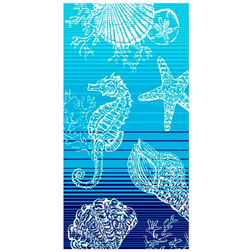 Ischia kék strandtörölköző